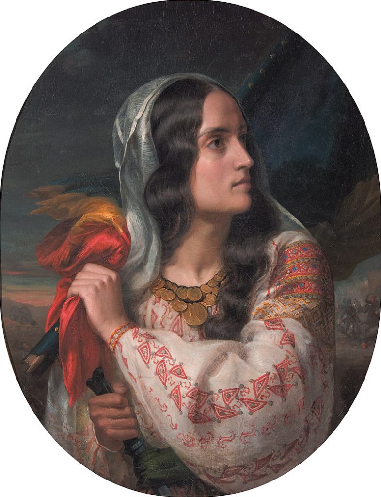România revoluționară, tablou de C.D. Rosenthal, în care apare înfățișată Maria Rosetti - sursa foto: https://ro.wikipedia.org